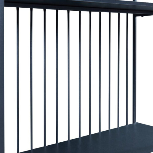 Scaffale - HELLOSHOP26 - Design senza tempo - 10 scomparti - Metallo - Nero 2