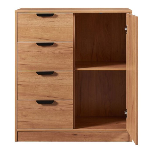 Cômoda - HELLOSHOP26 - Modelo atemporal - 4 gavetas - MDF - 90x80x40 cm 2