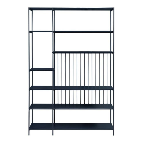 Scaffale - HELLOSHOP26 - Design senza tempo - 10 scomparti - Metallo - Nero 1