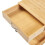 Mesa de apoio - HELLOSHOP26 - Rodízios - Bambu - 2 prateleiras - Gaveta integrada 3