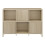 Commode - HELLOSHOP26 - Modèle intemporel - 3 compartiments ouverts - 3 compartiments fermés - Effet chêne 6