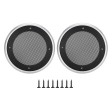 Griglie di protezione per altoparlanti per autoradio, griglie universali per altoparlanti in rete metallica con telaio in ABS, design rotondo per