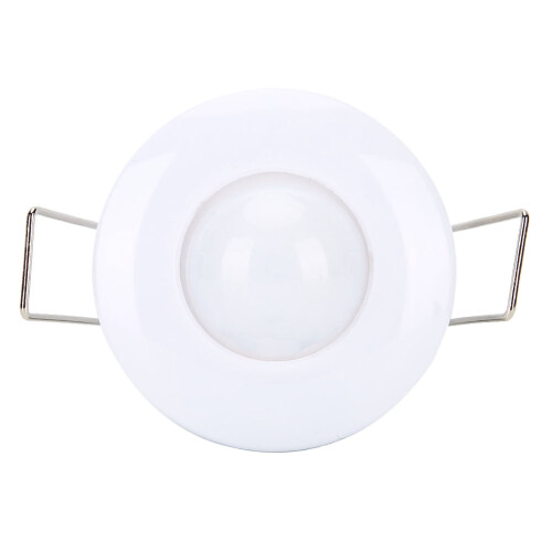 Recessed Installation Infrared Motion Sensor Switch, 360 Degree Detection Range Integrated Circuit Automatic Day Night Detection Adjustable Time Delay 2