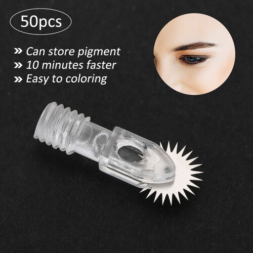 Ρόλος τατουάζ Microblading για ανώδυνο τρύπημα, 10 τεμάχια βελόνες από ανοξείδωτο 2