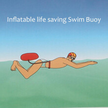 PVC Doppelstoß-Schwimmboje, 48x29cm, Orange, Gelb, Rot