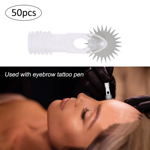 Ρόλος τατουάζ Microblading για ανώδυνο τρύπημα, 10 τεμάχια βελόνες από ανοξείδωτο 1