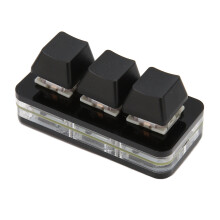 USB 3 Mini-Tastatur mit RGB-Hintergrundbeleuchtung, 6,5x3x3 cm, kompatibel mit Windows, Mac, Linux