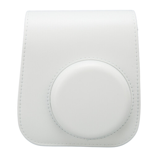 Capa protetora para câmera instantânea em couro PU, compatível com Instax Mini. Design com aba, interior macio em microfibra que não risca e 1