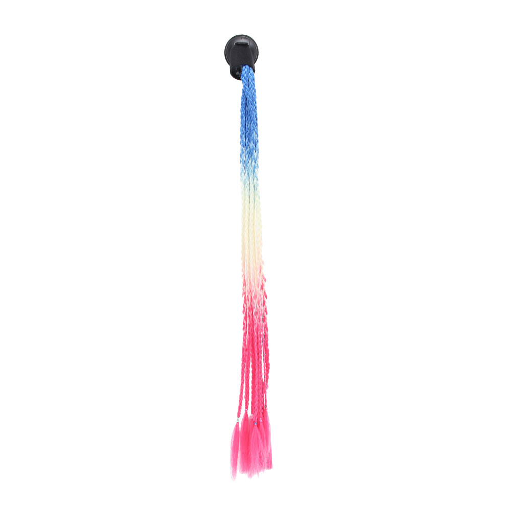 Helmet Pigtail Detachable Suction Cup Reusable Helmet Pigtail Gradient Ramp Synthetic Wigs Cool Design Strong Suction Force Easy Stick On For Most 9358999267005