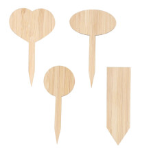 Bamboo Plant Labels 20Pack Oval Tip Plant Markers For Seedlings, Nursery, Garden, Balcony