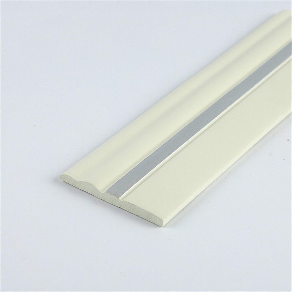 Flexible Baseboard Molding Trim 4Inch X 16.4Foot Selfadhesive Vinyl Cove Base, Peelandstick, Black/Whitesilver 9199774532846
