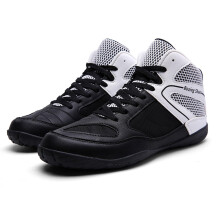 Men's Boxing Shoes Wrestling Shoes Breathable Ankle Guard Black 6 UK Pro Boxers Trainers