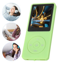 Lecteur MP3 MP4 de Sport Vert 1,8 pouces 8GB + 64GB Expandable, Autonomie de 30h