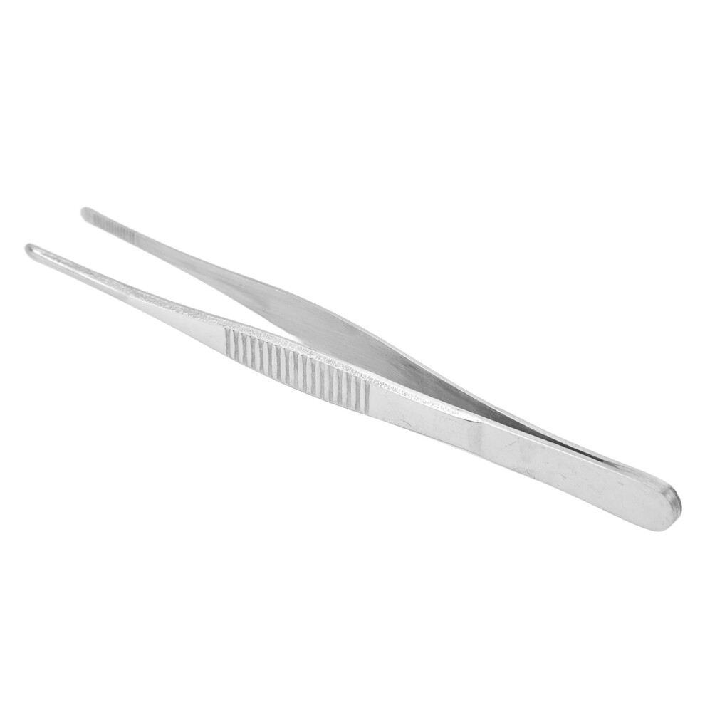 Serrated Straight Tip Dressing Forceps 5.5in Stainless Steel Medical Tweezers