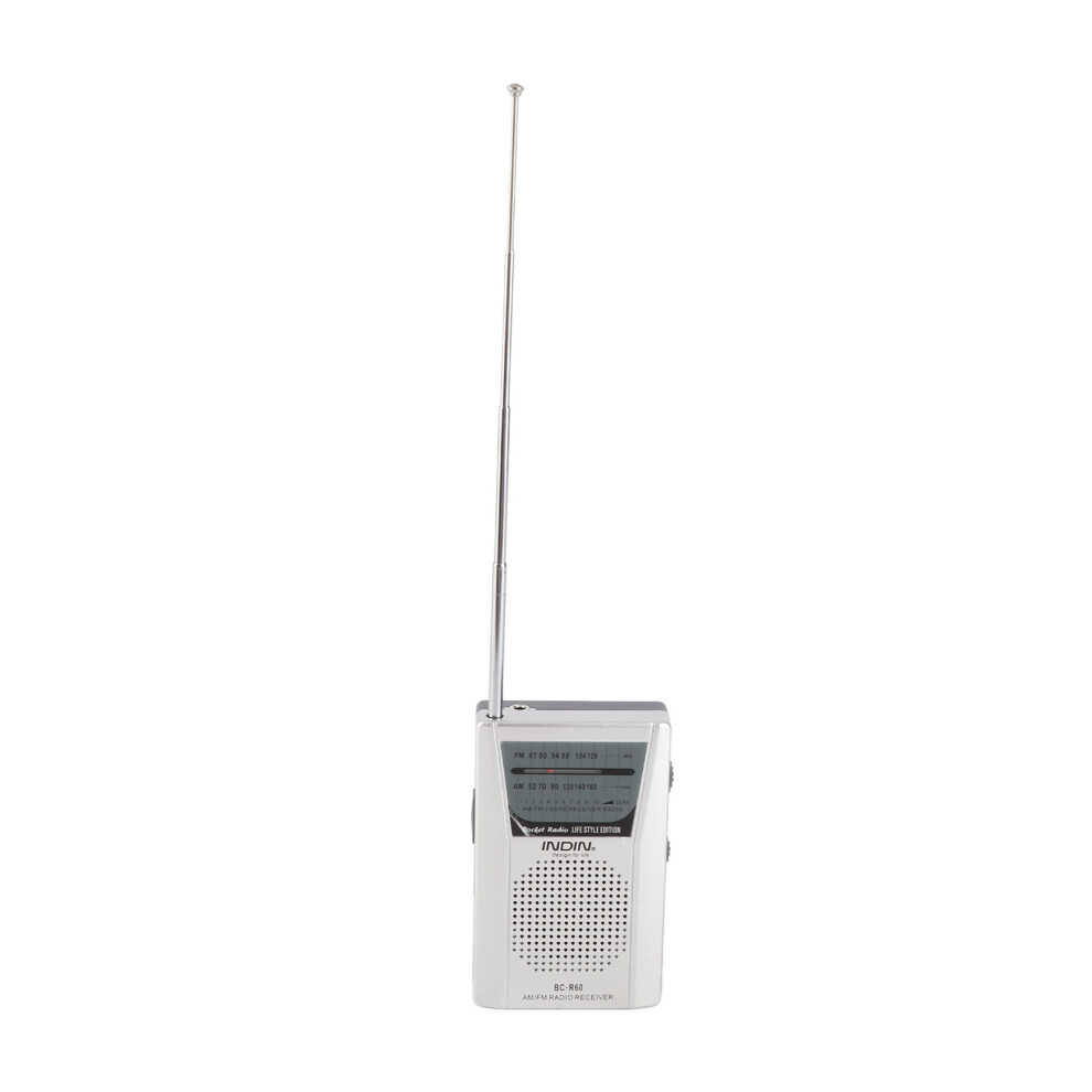 Lightweight Battery Operated Am Fm Radio With Easy Station Tuning Silver 6921378956512