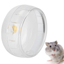 Stilles 21 cm Kunststoff Hamsterlaufrad Kleintier-Trainingsspielzeug Weiß