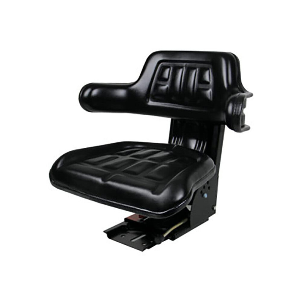 Waffle Style Tractor Suspension Seat For John Deere 6400 6410 6500 Universal Fit Black 9455672478014