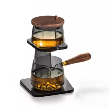 Kungfu Tea Set 300ml Heat Resistant Glass Tea Infuser SemiAutomatic Household Brewing Set
