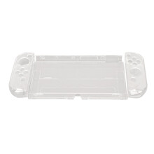 Custodia protettiva trasparente per Nintendo Switch OLED, custodia trasparente antiurto compatibile con dock, design antigraffio, impugnatura comoda,