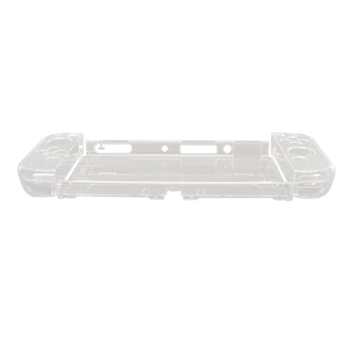 Capa protetora transparente para Nintendo Switch OLED com absorção de impacto, compatível com dock, design antirriscos, pegada confortável e 1
