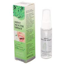 Rinfrescante per l'alito al gusto di menta, design portatile, design spray con pompa senza aerosol, bilancia il valore del pH orale, naturale e