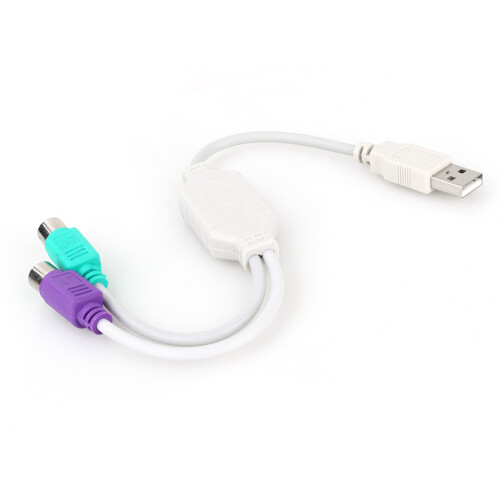 Προσαρμογέας PS2 σε USB για πληκτρολόγιο και ποντίκι. Διπλός μετατροπέας plug and play 1