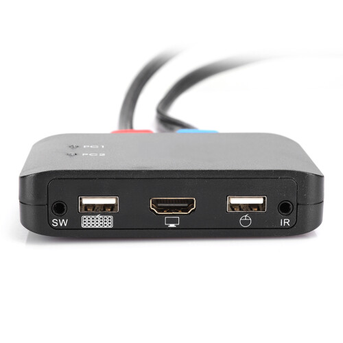 Παγκόσμιος διακόπτης HDMI KVM Έξοδος USB 2 θυρών Υποστηριζόμενη ανάλυση 4K Συμβατό με 2
