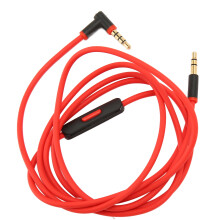 Cabo de áudio de substituição com microfone embutido e controle para fones de ouvido Beats, com plugue de 3,5 mm, construção em fio flexível
