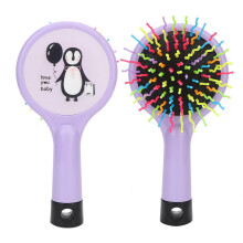 Escova de cabelo mini, ideal para crianças, feita de silicone de alta qualidade, com formato de dinossauro 3D, para cabelos secos ou molhados, com