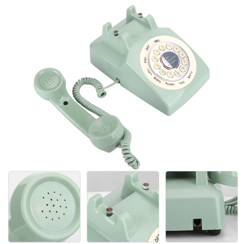 Κλασικό vintage ενσύρματο τηλέφωνο γενικής χρήσης, ρετρό σταθερό τηλέφωνο, 1