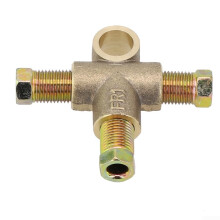 Brake Pipe T Piece 3 Way M10 Long Nut Connector for 3/16 Pipe Secure Brake Connections