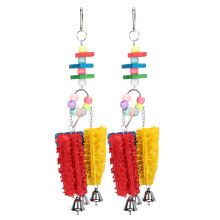 Juego de juguetes para pájaros para loros, juguetes para masticar, triturar y buscar alimento, accesorios para jaulas de pájaros, diseño colorido