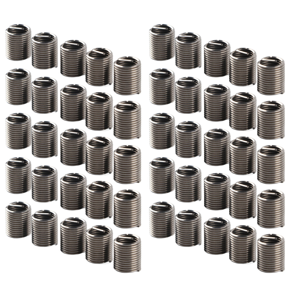 50Pcs M10x1.252d Thread Repair Inserts Stainless Steel Fasteners Kit 8781378959559