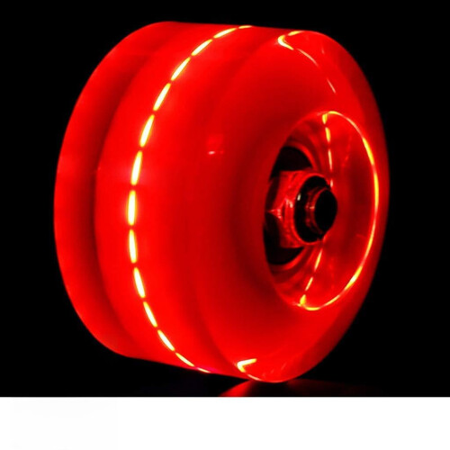 Quad Roller Skate Wheels With Installed Bearings Red One Size Luminous Light