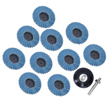 10Pcs 80-Grit Zirconium Corundum Grinding Flap Discs 2in