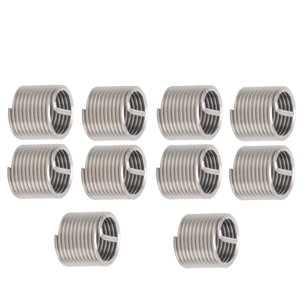 10Pcs M18 X 21.5 Steel Thread Repair Inserts Sus304, Wear-Resistant 8491378962182