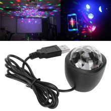 Disco Ball Party Lights USB Rechargeable VoiceControlled Rotating LED Stage Lighting for Home Bar