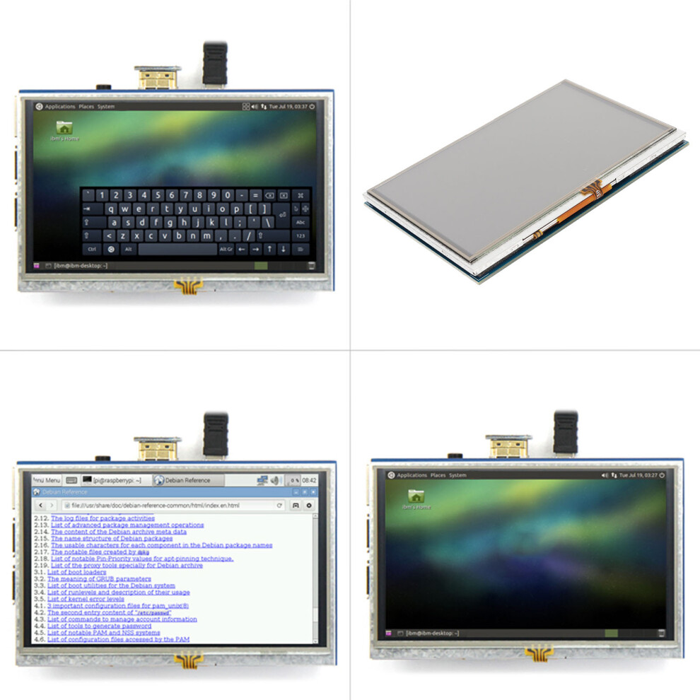 5 Inch Tft Lcd Touch Screen For Raspberry Pi 4B/3B+/3B/2B+ Bb 6931378968163
