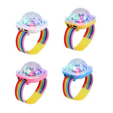 LED Disco Light Bracelet Pack of 4 USB Rechargeable VoiceActivated Wearable for Kids Party DJ Club
