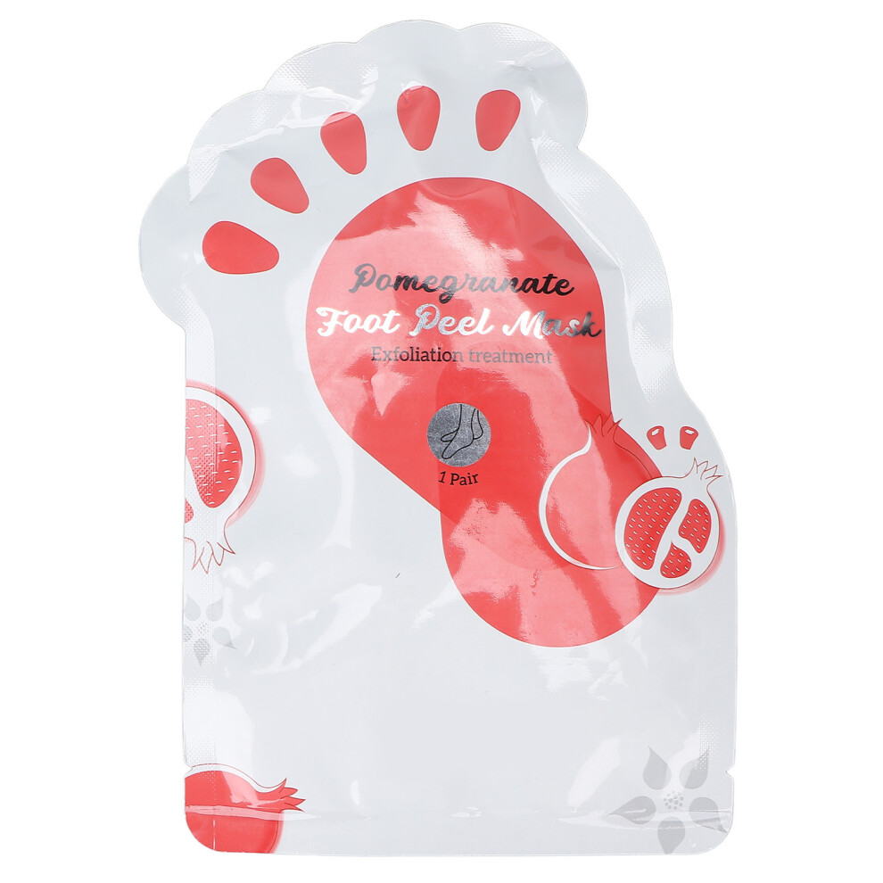 Exfoliating Foot Care Mask, Remove Dead Skin and Soothe Tired Feet with Pomegranate Extracts Deep Nourishing Sock Design, Moisturizing Spa Treatment