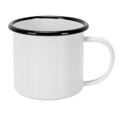 8cm Enamel Cup 350ml White Environmentally Friendly Thickened Water Mug 1