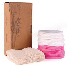 Disques de coton réutilisables pour un nettoyage quotidien naturel, solution zéro déchet, conception double couche douce et absorbante, lavables