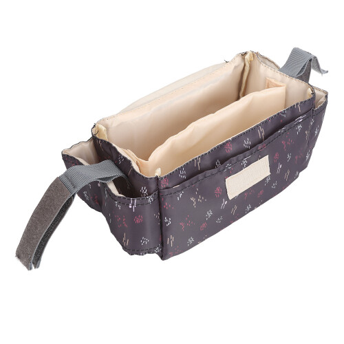 Large Capacity Stroller Storage Bag Zipper Pocket Waterproof Multi Functional Storage Design Portable Easy To Install And Adjust Stroller Organizer 1