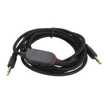 Ren lydkvalitet, 3,5 mm nylonflettet ledning, aftageligt gamingheadsetkabel, inline mute-knap, lydstyrkeregulator, holdbar flettet ledning, fungerer