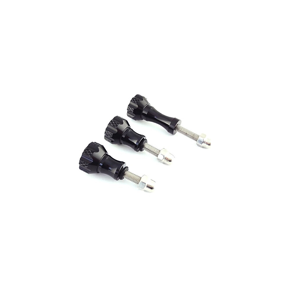 Ca Gp Cnc Screw Aluminum Thumb Knob Bolt Nut Screw Kit For Action Camera Hero 4/3+/3/2/1, 3Pack Black 9187378811696