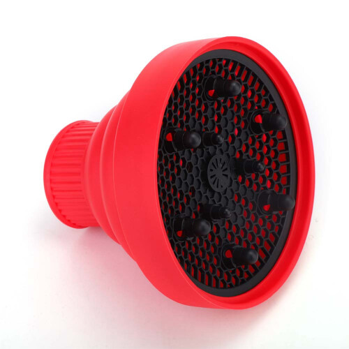 Sèche-cheveux compact et pliable avec diffuseur, embout universel résistant à la chaleur, léger et durable, diffusion de chaleur uniforme, 1