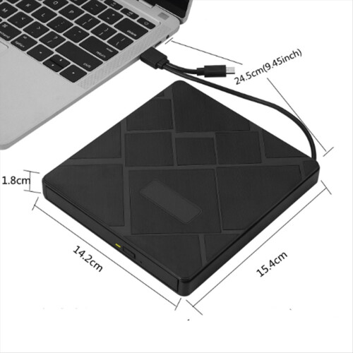 External DVD CD Drive USB 3.0 Type-C 5 in 1 Burner 2