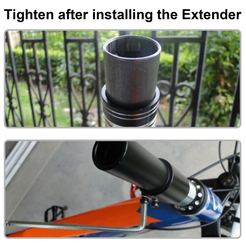 Aluminum Mountain Bike Stem Riser Extender 12cm Black 1