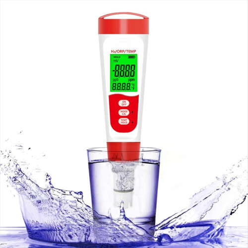 Hydrogen Water Bottle Test Meter, 3 in 1 H2/ORP/Te
