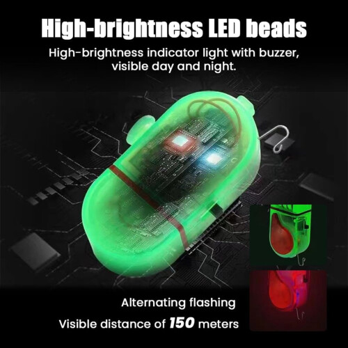 Fishing Bite Alarm with LED Light,Fish Sound Alert 2
